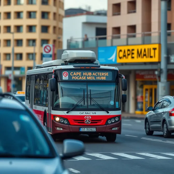 Public transport options including buses and taxis available near Cape Mail Hub for convenient access