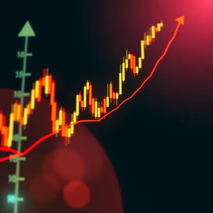Bullish chart pattern showing upward price movement with support and resistance lines