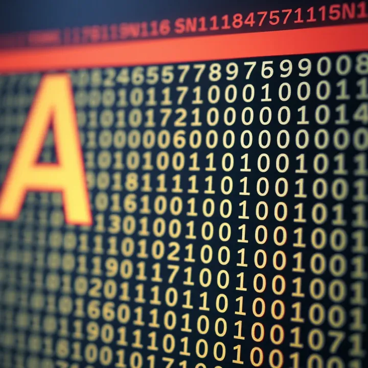 Visual Representation of ASCII Characters and Their Binary Codes Diagram showing ASCII characters alongside their equivalent binary codes