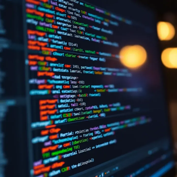 Example Code for Converting Text to Binary Format Screenshot of code converting text strings into binary format using programming language