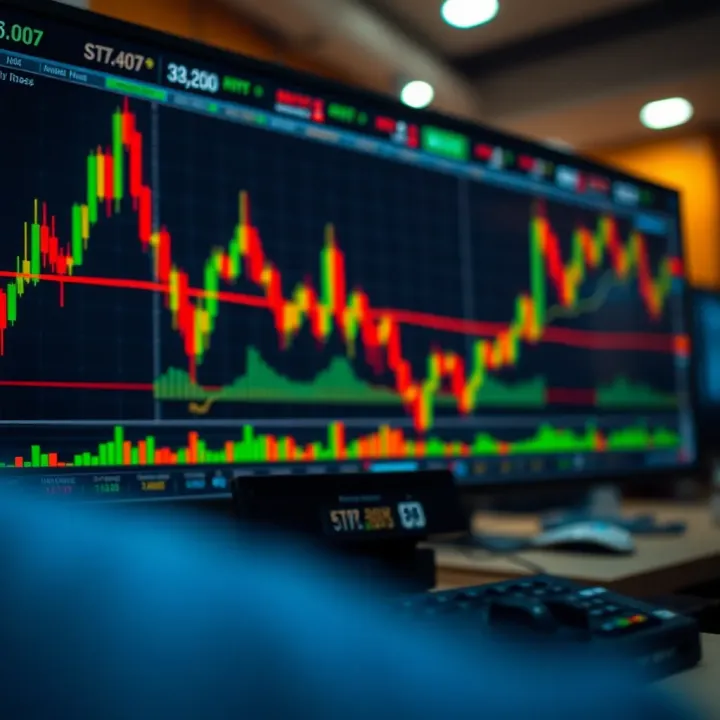 Risk management tools including charts and stop loss settings on trading platform