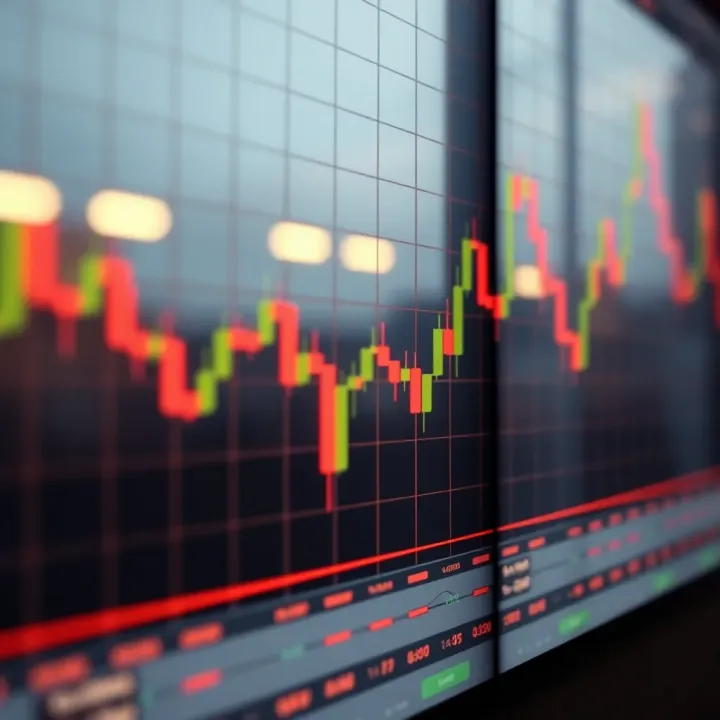 Graph illustrating rapid candlestick patterns for short-term binary options trading