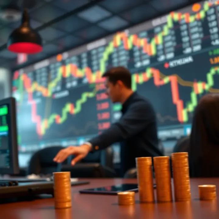 Conceptual illustration of risk management techniques in fast-paced trading environments