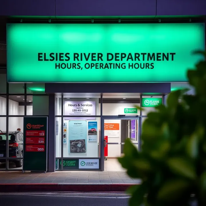 Entrance of Elsies River Traffic Department with clear signage and operational information displayed