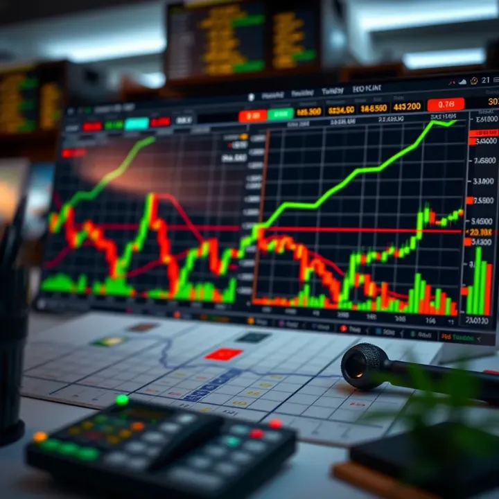 Forex Trading Concepts and Chart Analysis for South African Traders Illustration showing key forex trading concepts and charts for South African market