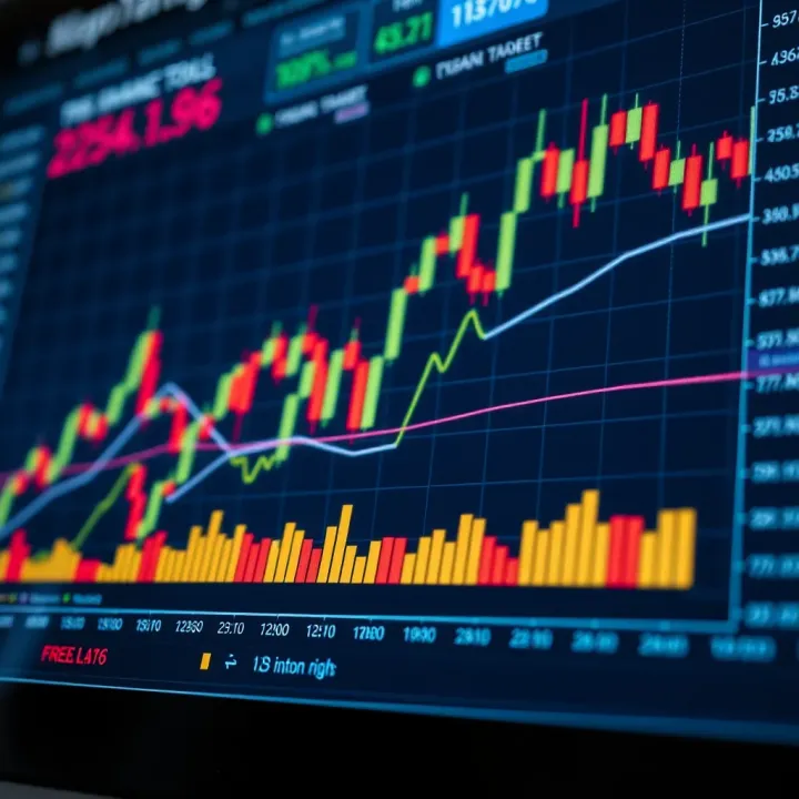 Graph showing risk management concepts and trading tools for forex strategies