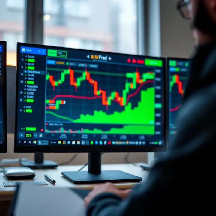 Forex Market Charts and Trading Indicators Dashboard displaying forex market charts and trading indicators on a computer screen