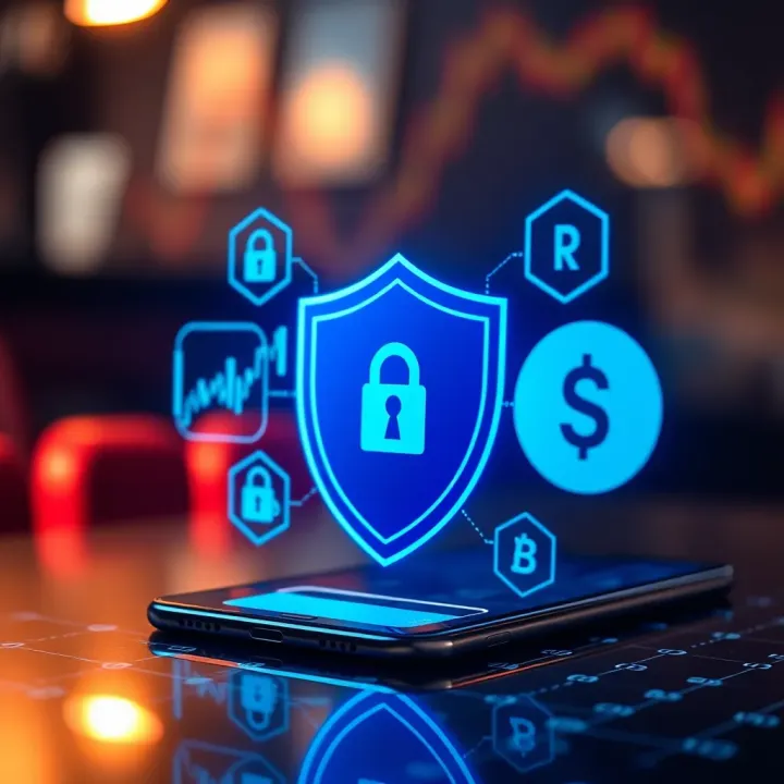 Security and compliance concept illustrating shield and regulatory icons for Forex trading apps