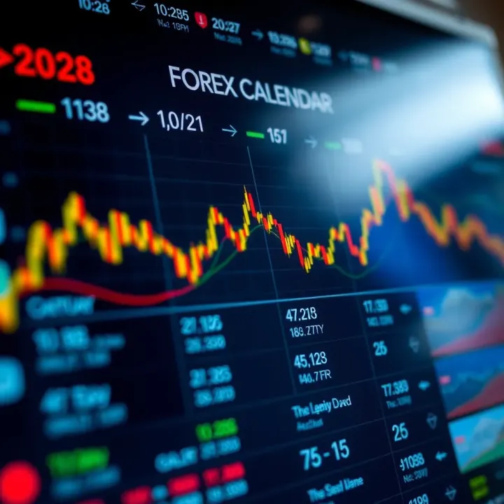 Calendar displaying key economic events and indicators relevant to forex trading strategies
