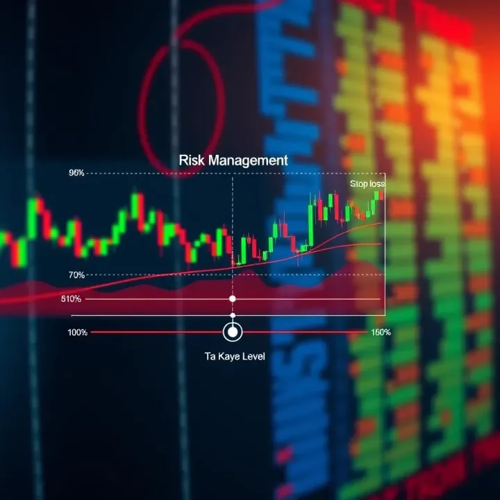 Risk management strategy diagram illustrating stop-loss and take-profit levels on forex trade