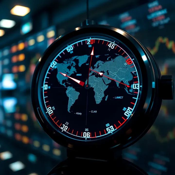 Global Forex Trading Sessions Aligned with South African Time World clock displaying key forex market sessions aligned with South African local time