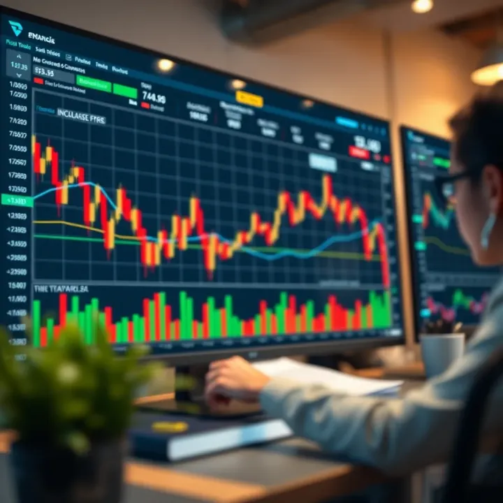 Online forex trading platform dashboard with charts and indicators