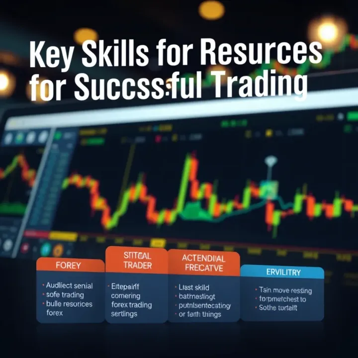 Diagram showing essential forex trading skills and resources for South African traders