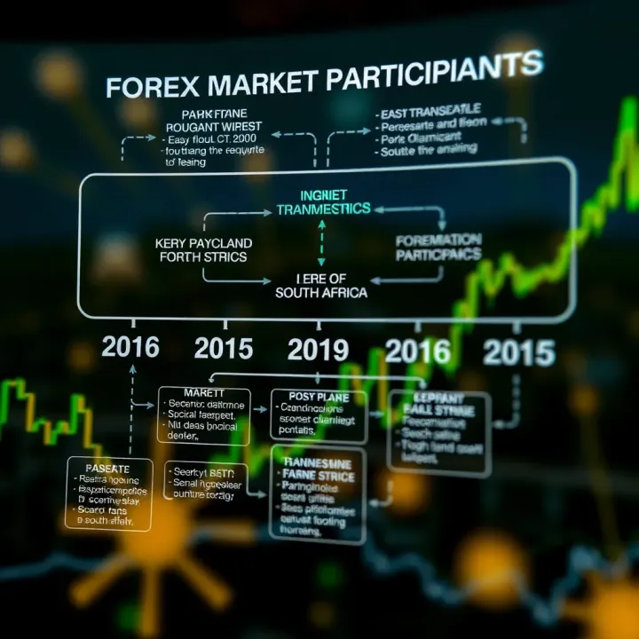 Diagram showing key participants and flow of forex transactions in South Africa
