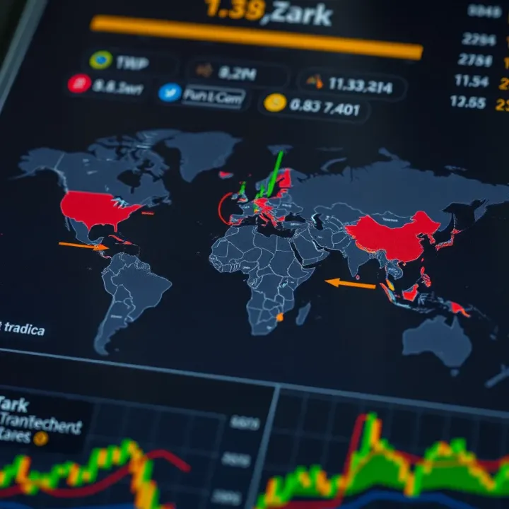 Global map highlighting key international events affecting currency markets