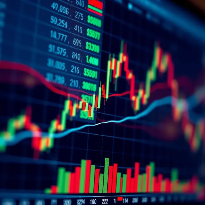 Technical analysis tools overlay on a price chart highlighting trendlines and indicators