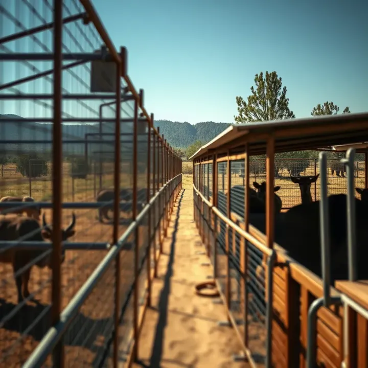 Scenic view of wildlife enclosures representing game farming in Bloemfontein