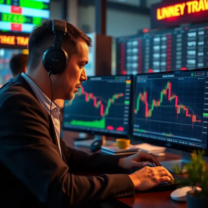 Practicing Forex Trading Strategies Using a Demo Account Interface Illustration of a trader practicing forex strategies on a demo account interface