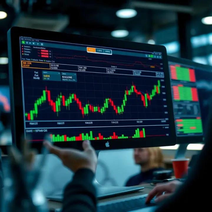 Conceptual illustration of evaluating forex signal providers using performance metrics and risk indicators