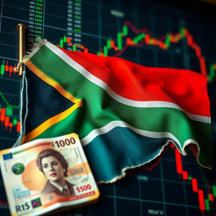 Insights into Binary Options Trading in South Africa Illustration of a South African flag combined with financial graphs and currency notes