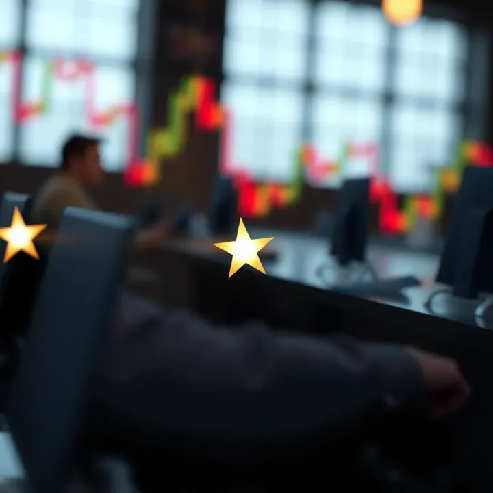 Visual representation of a shooting star candlestick indicating potential market reversal