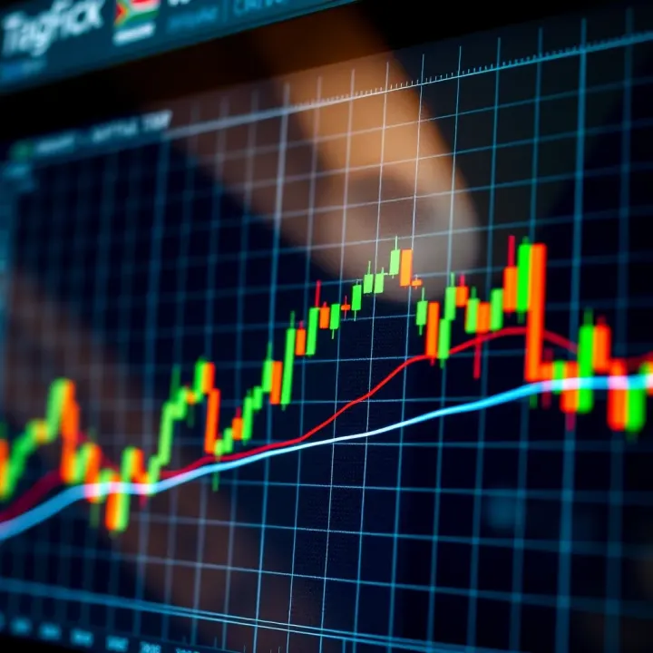 Illustration of common chart patterns like head and shoulders and double top on a trading chart