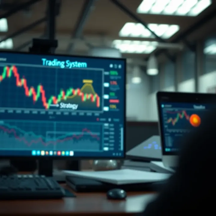 Diagram illustrating different components of a forex trading system with strategy and risk management