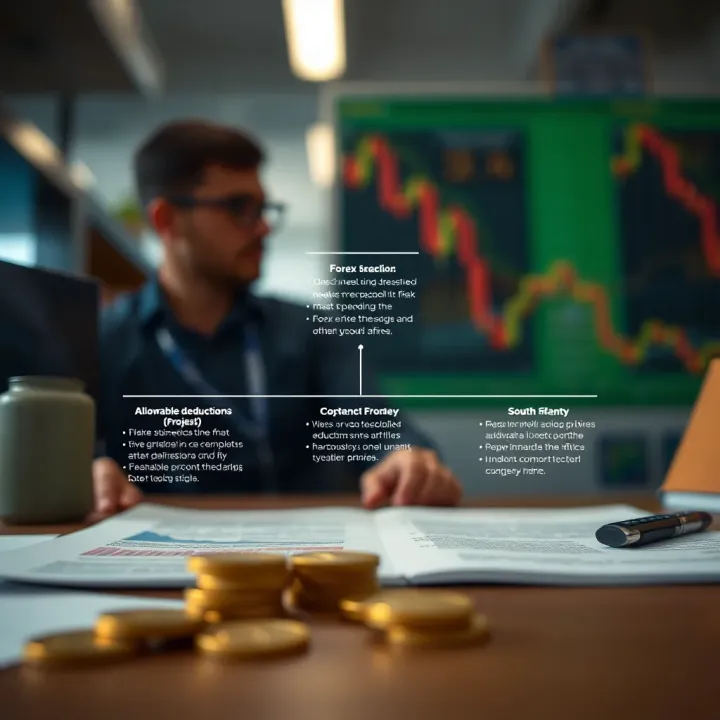Diagram illustrating allowable deductions and compliance requirements for forex traders in South Africa