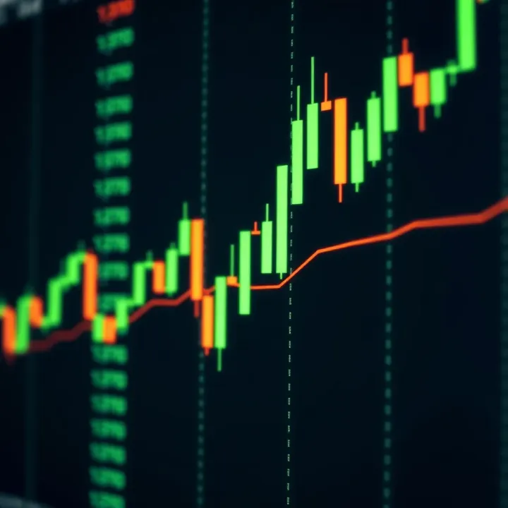 Green hammer candlestick pattern indicating a potential bullish reversal on a trading chart