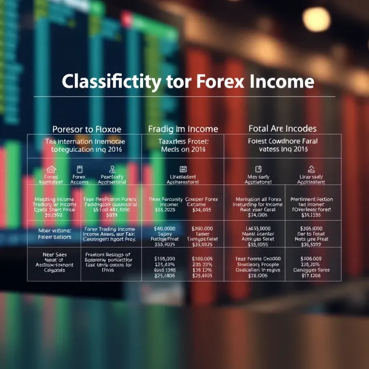 Diagram illustrating classification of forex trading income and tax categories in South Africa