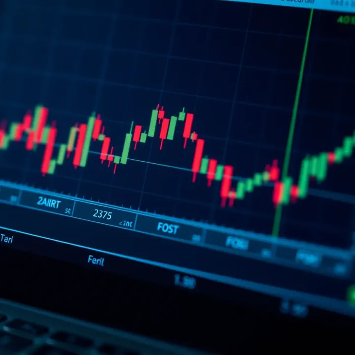 Representation of a financial graph with fluctuating lines indicating uncertainty in trading