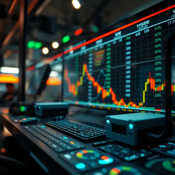 Conceptual illustration of technological innovation impacting financial trading platforms