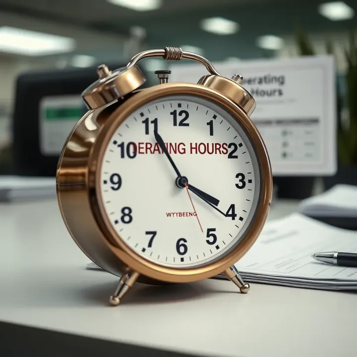 Operating Hours and Services at Wynberg Home Affairs Clock showing operating hours with documents and government forms on desk